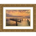 thumbnail image 1 of Calascibetta, Mike 18x13 Gold Ornate Wood Framed with Double Matting Museum Art Print Titled - Reaching Out, 1 of 4
