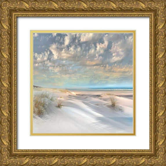 Calascibetta, Mike 20x20 Gold Ornate Wood Framed with Double Matting Museum Art Print Titled - Smooth Sands II