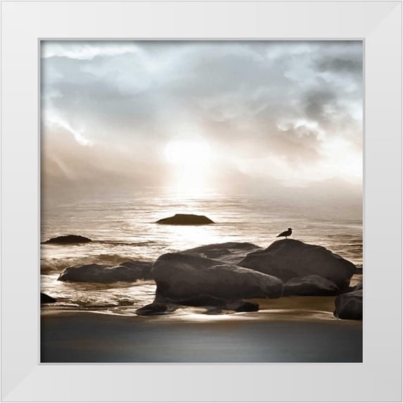 Calascibetta, Mike 20x20 White Modern Wood Framed Museum Art Print Titled - Blue Sea