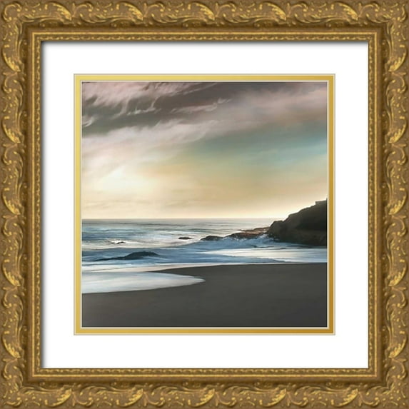 Calascibetta, Mike 26x26 Gold Ornate Wood Framed with Double Matting Museum Art Print Titled - Tranquil Waters