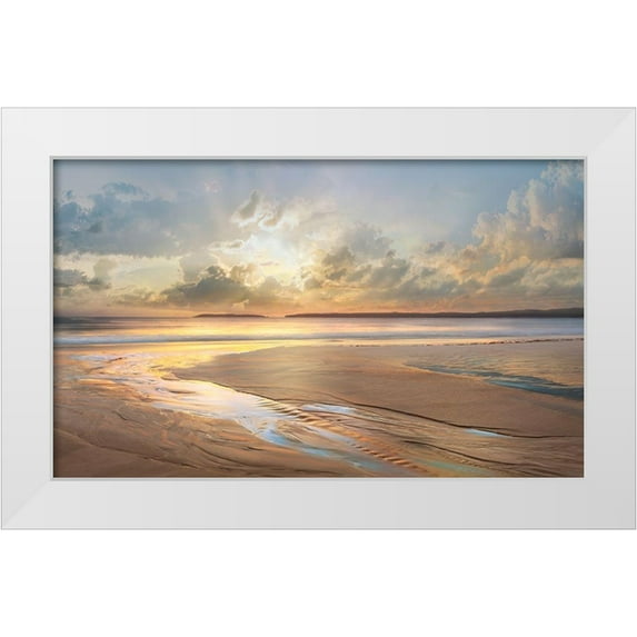 Calascibetta, Mike 32x21 White Modern Wood Framed Museum Art Print Titled - Across the Way
