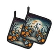 thumbnail image 1 of Calaveras Sugar Skulls Spooky Halloween Pair of Pot Holders, 1 of 2