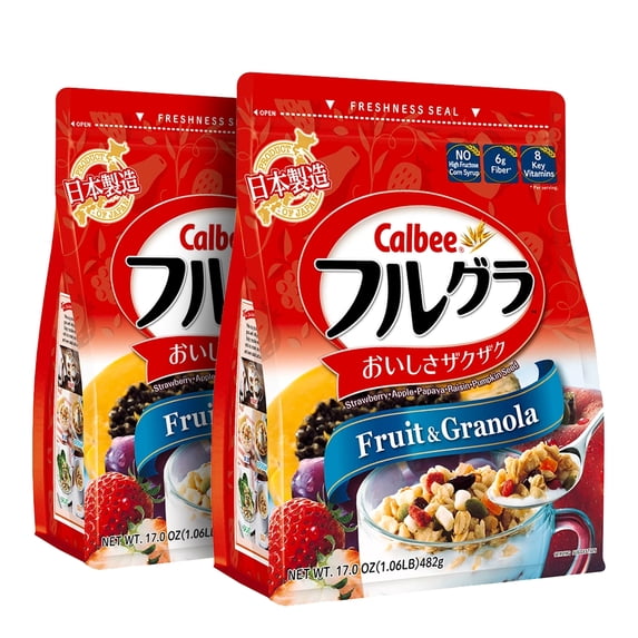 Calbee Frugra Original (Fruit and Granola), 17oz, 2 Packs