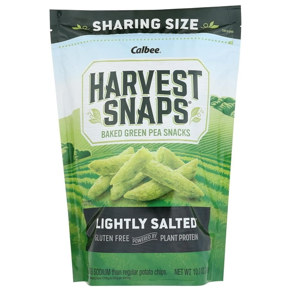 Calbee Gluten Free Harvest Snaps Baked Green Pea Snacks Lightly Salted -- 8.5 oz Pack of 4