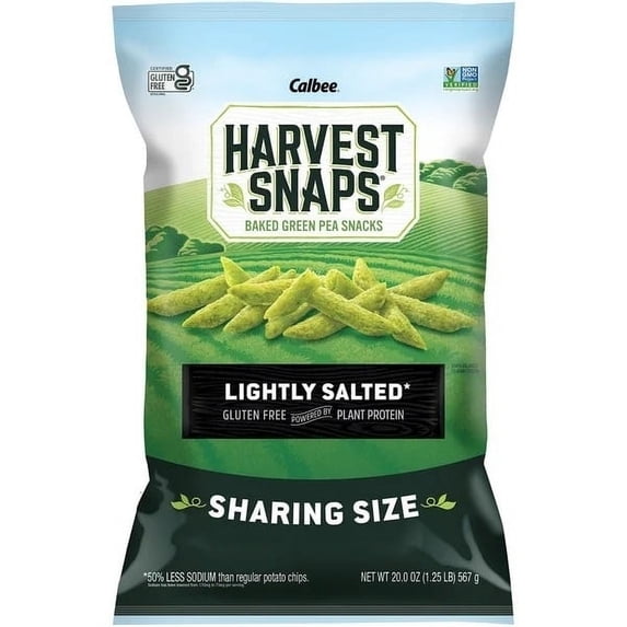 Harvest Snaps, Green Pea Snacks, 20 Ounce, Plant-Powered Protein ...