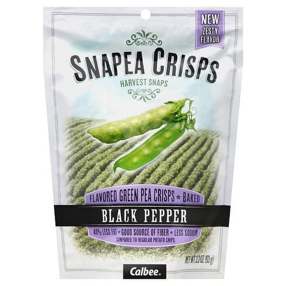 Calbee Gluten Free Harvest Snaps Snapea Crisps Black Pepper -- 3.3