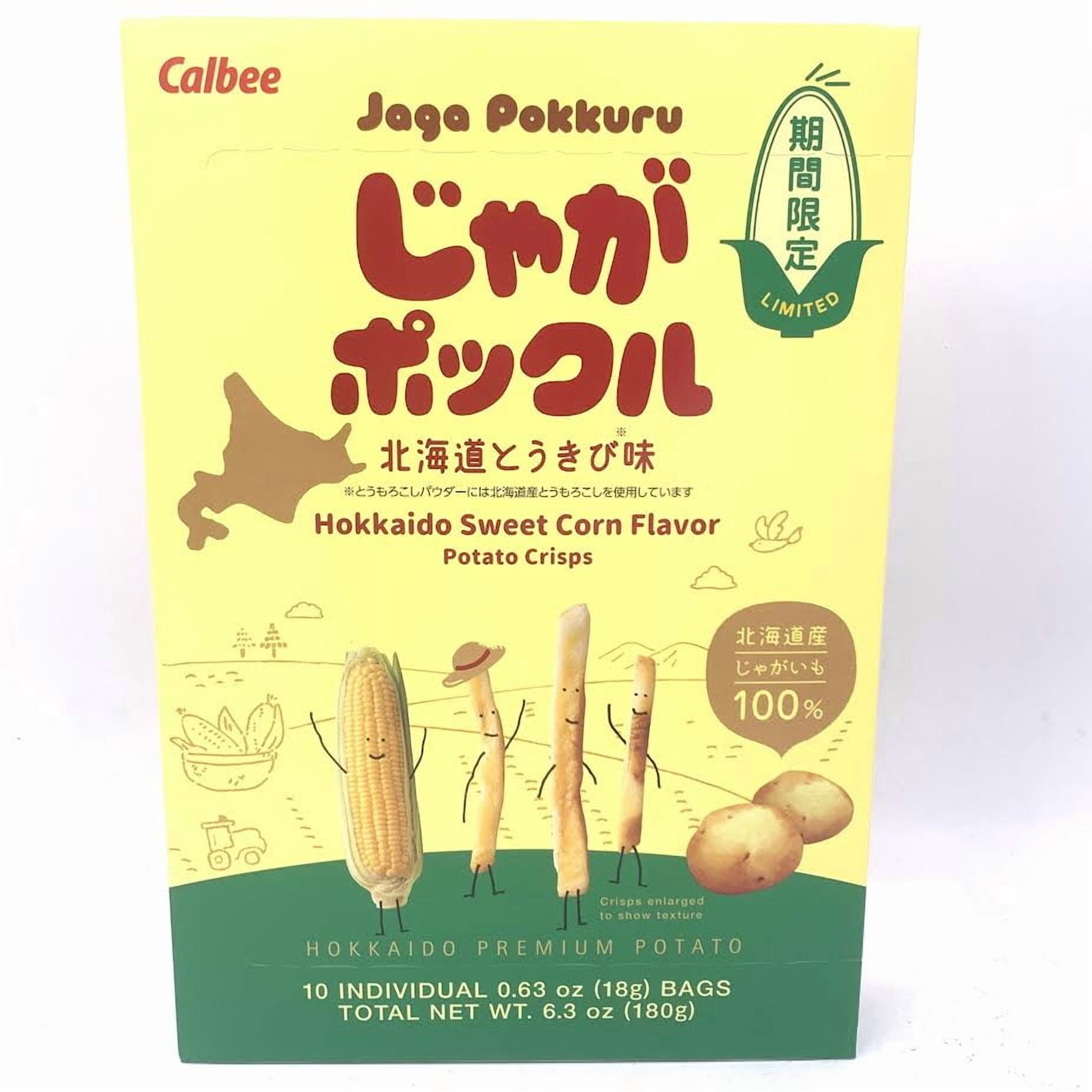 Calbee Jaga Pokkuru Hokkaido Sweet Corn Flavor Potato Crisps 6.3oz