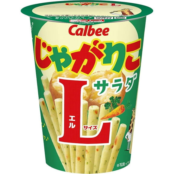 Calbee Jagariko Potato Stick Snacks Salad Flaver 68g x 12 packs L Size Japan