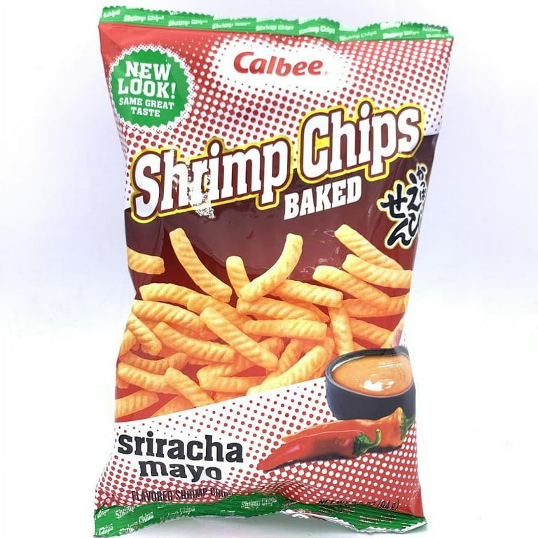 Calbee Spicy Asian Sauce Shrimp Chips Baked Sriracha Mayo Crisp Fish Flavor 3.3oz 94g Walmart