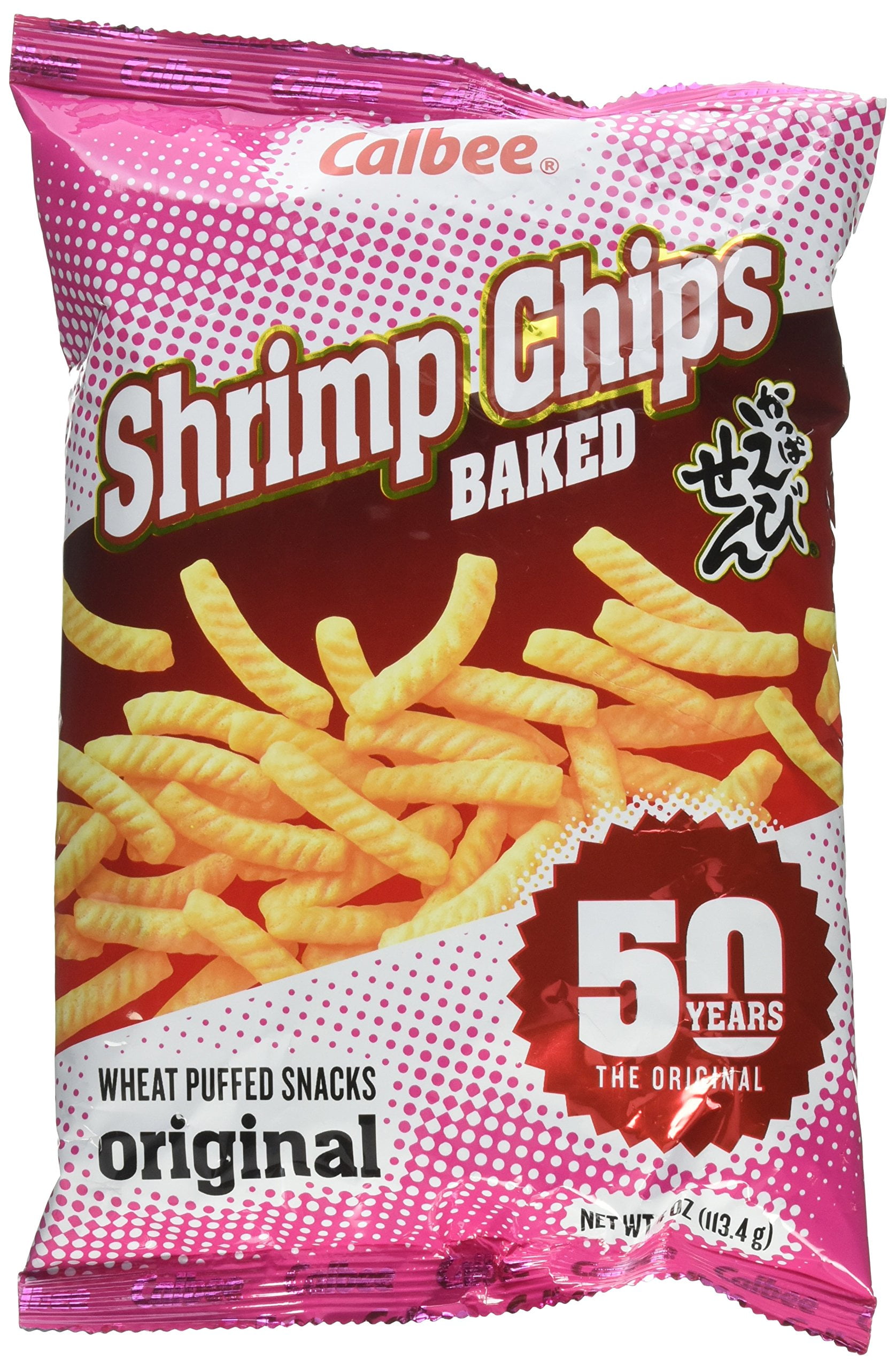 Calbee Shrimp Chips (Original, MGF3&nbsp;4.0 oz) | Japanese Chips Made With Real Wild-Caught Shrimp & Baked To Crunchy Perfection | Indulge In Irresistible Shrimp Flavoured Chips (6 Pack)
