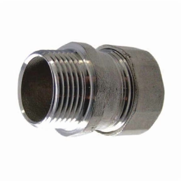 EMT Grounding Connector, 3/4 in, Compression, 316 Stainless Steel, Polished, Silver