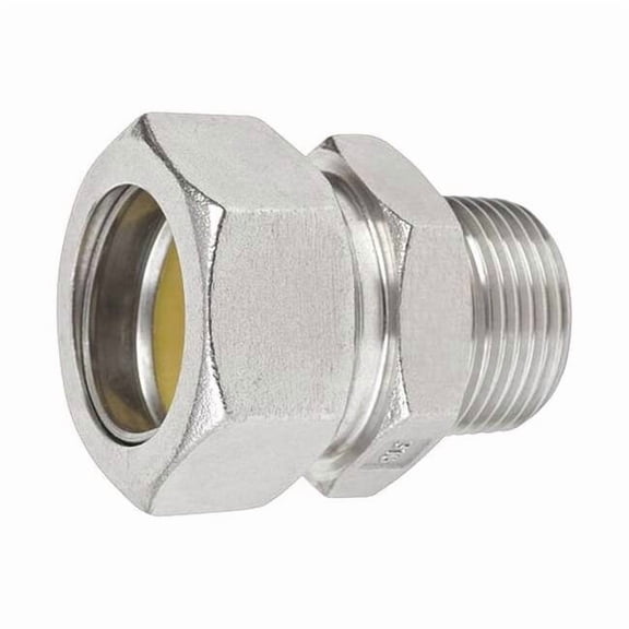 Rigid Grounding Connector, 1 in, Compression, 316 Stainless Steel, Polished, Silver