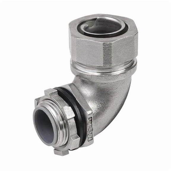 Conduit Fitting Grounding Connector, 1-1/2 in, Compression, 316 Stainless Steel, Polished, Silver