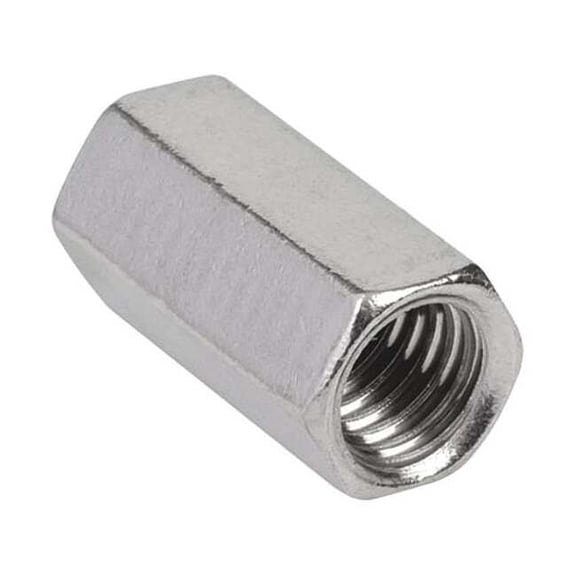 Calbrite Rod Coupling, 3/8 in, Threaded, 316 Stainless Steel, Plain S60300RC00
