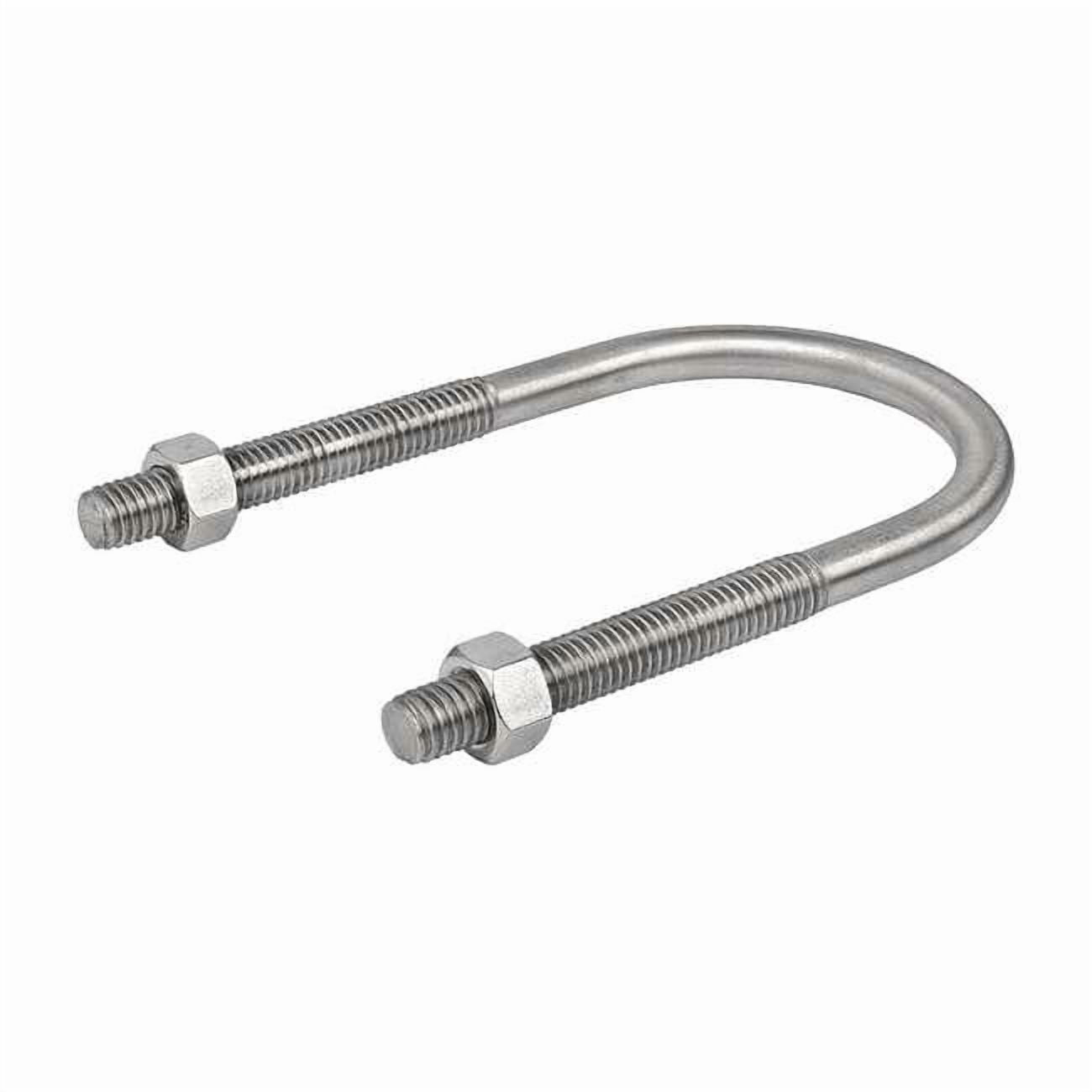 Round U-Bolt, 1/4"-20, 1 9/64 in W, 2 3/4 in H, Plain Stainless Steel S61000UB00