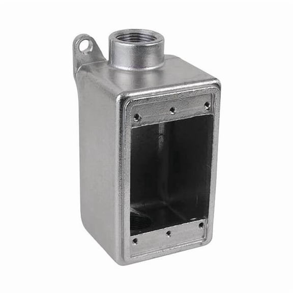 Weatherproof Electrical Box, 25 cu in, FDCS Box Type, 1 Gang, Stainless Steel, Rectangular Shape