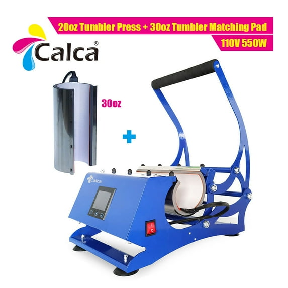 Calca Blue Mug Tumbler Heat Press Machine for 20oz / 30oz Skinny Tumbler Cup Bottle Glass Cans