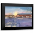 thumbnail image 1 of Calcasola, Stephen 18x15 Black Modern Framed Museum Art Print Titled - Long Barn at Sunset, 1 of 5
