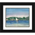 thumbnail image 1 of Calcasola, Stephen 24x20 Black Ornate Wood Framed with Double Matting Museum Art Print Titled - Sailing-Mystic-CT, 1 of 4