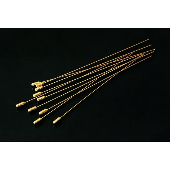 Calcastle Craft Hat Pin,6" Gold, 12-Piece