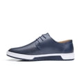 thumbnail image 1 of Calceus Mens Summer Breathable Business Leisure Hollow Solid Leather Shoes Blue 10, 1 of 5