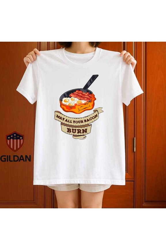 Calcifer May All Your Bacon Burn Ghibli Unisex Tee Seatshirt Graphic Tee,for men and women up to 5XL