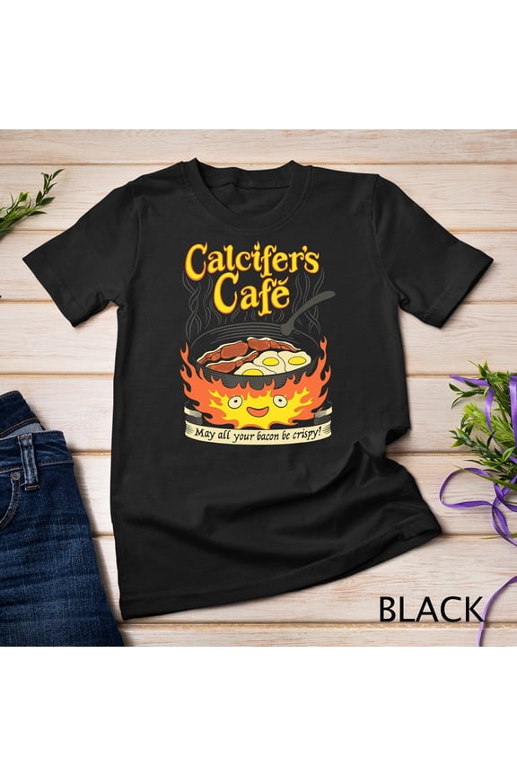 Calcifer S Cafe May All Your Bacon Eggs Be Crispy Cooking T-Shirt