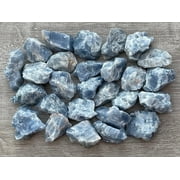Calcite Rough Natural Stones, Raw Calcite Crystals Blue Calcite, 0.25 Pound