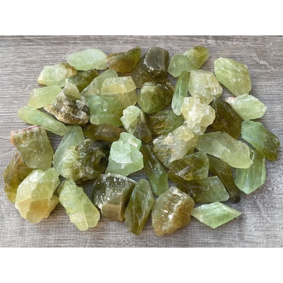 Calcite Rough Natural Stones, Raw Calcite Crystals (Green Calcite, 10 Pounds)