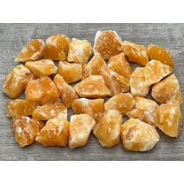 Calcite Rough Natural Stones, Raw Calcite Crystals (Orange Calcite, 0.25 Pound)