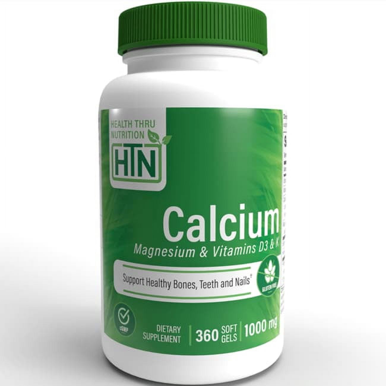 Calcium 1000mg and Magnesium 400mg (360 Softgels) with Vitamin D3 & K