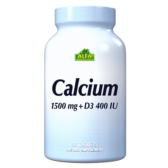 Calcium 1500 MG + Vitamin D 400 IU - Bone & Joint support - 60 tablets