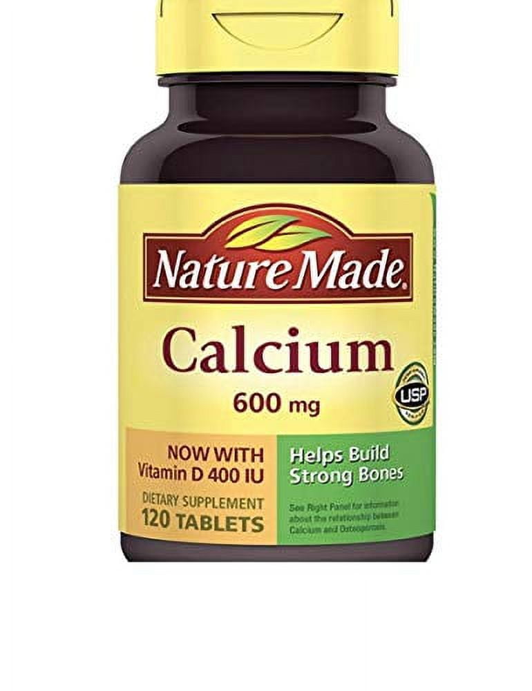 Nature Made Calcium And Vitamin D Calcium 600 mg with Vitamin D - 120 Tablets by Nature Made - Walmart.com