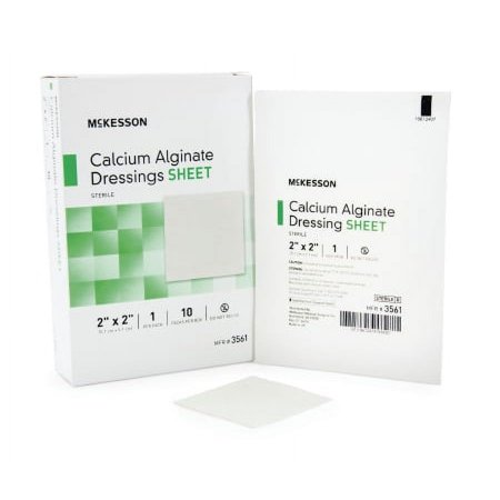 Calcium Alginate Dressing McKesson  2 X 2 Inch Square Calcium Alginate Sterile, Case of 100