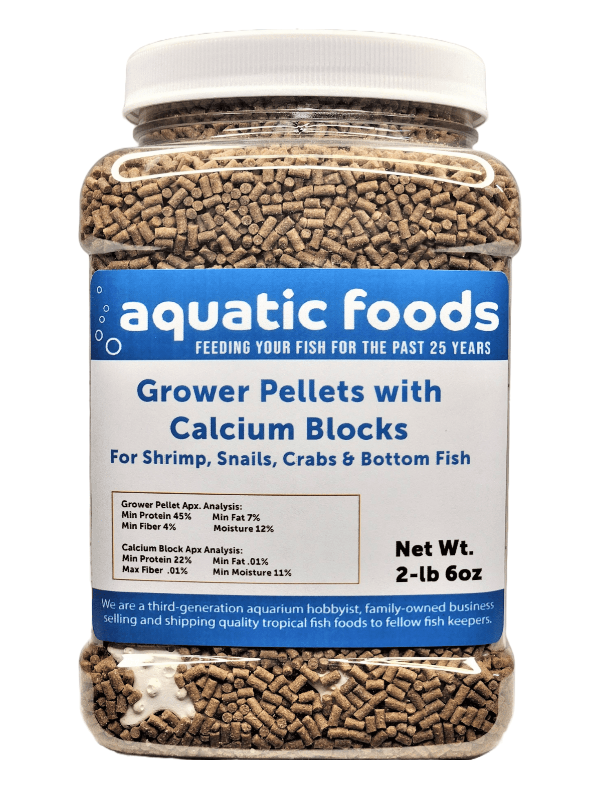 Ziegler Fish Calcium Blocks included in these Shrimp GROWER 45% Protein Sinking ...