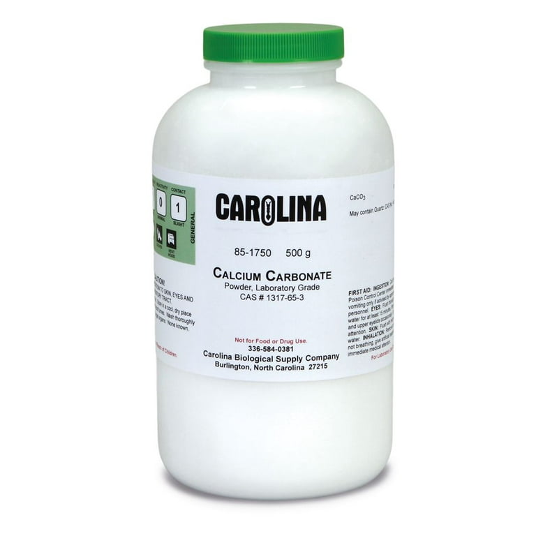 Calcium Carbonate (Powder/ACS Grade), Fisher Chemical, Quantity: 500 g