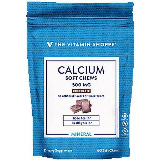 Calcium Chews 1,000mg, Chocolate Flavored Chews Mineral Essential for