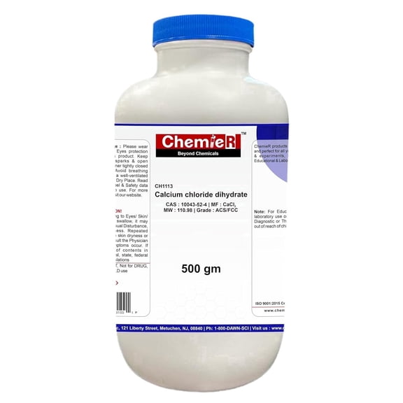 Calcium Chloride 500g (ACS Grade) | High-Purity Laboratory & Industrial Chemical