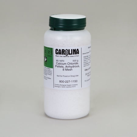 Calcium Chloride, Anhydrous, Granular, 8 Mesh, Laboratory Grade, 500 G