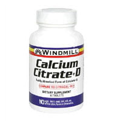 Calcium Citrate Plus Vitamin D Tablets By Windmill - 120 Ea