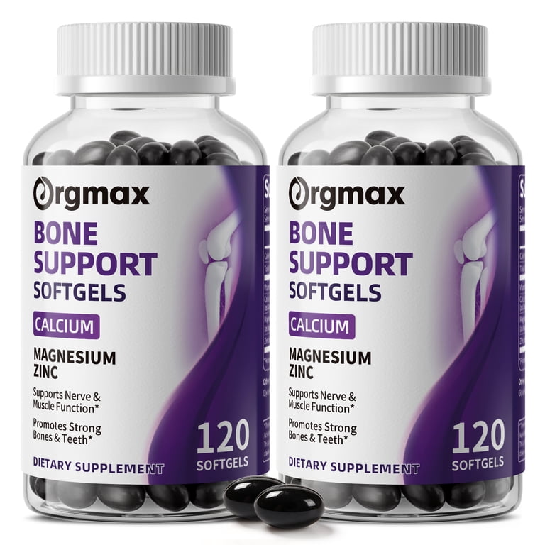 Orgmax Calcium Magnesium Zinc Supplements, Supports Bone, Muscle, Nerve ...
