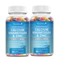 thumbnail image 1 of Calcium Magnesium Zinc Gummies with Vitamin D3 - Supports Bone Health, Nerve & Immune Function - Calcium Magnesium Zinc D3 Supplement for Adults & - 300mg 60 Count(2 Pack), 1 of 6