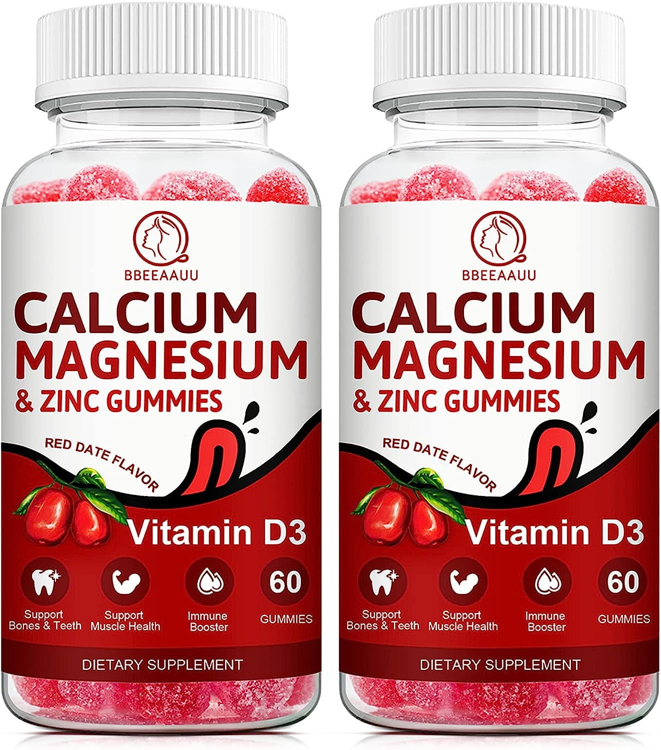 Calcium, Magnesium, Zinc & Vitamin D Gummies Calcium Supplements for