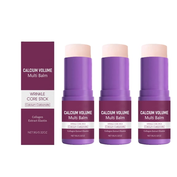 Calcium Multi Balm, Calcium Volume Multi Balm, Wrinkle Core Stick, Collagen Moisturing Stick, Anti-aging, Hydrating, Firming Skin, Suitable for Eyes, Neck, Face