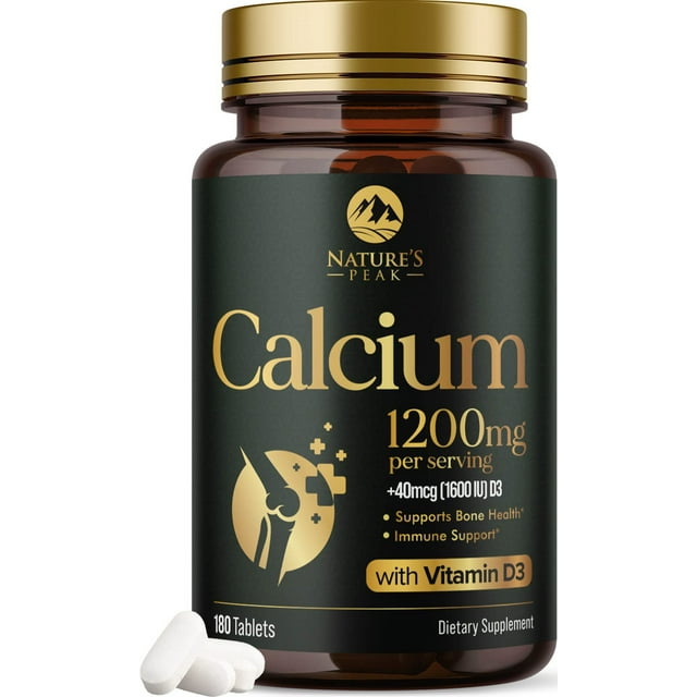 Calcium Plus Vitamin D3 1200 mg, Bone Health & Immune Support Nature
