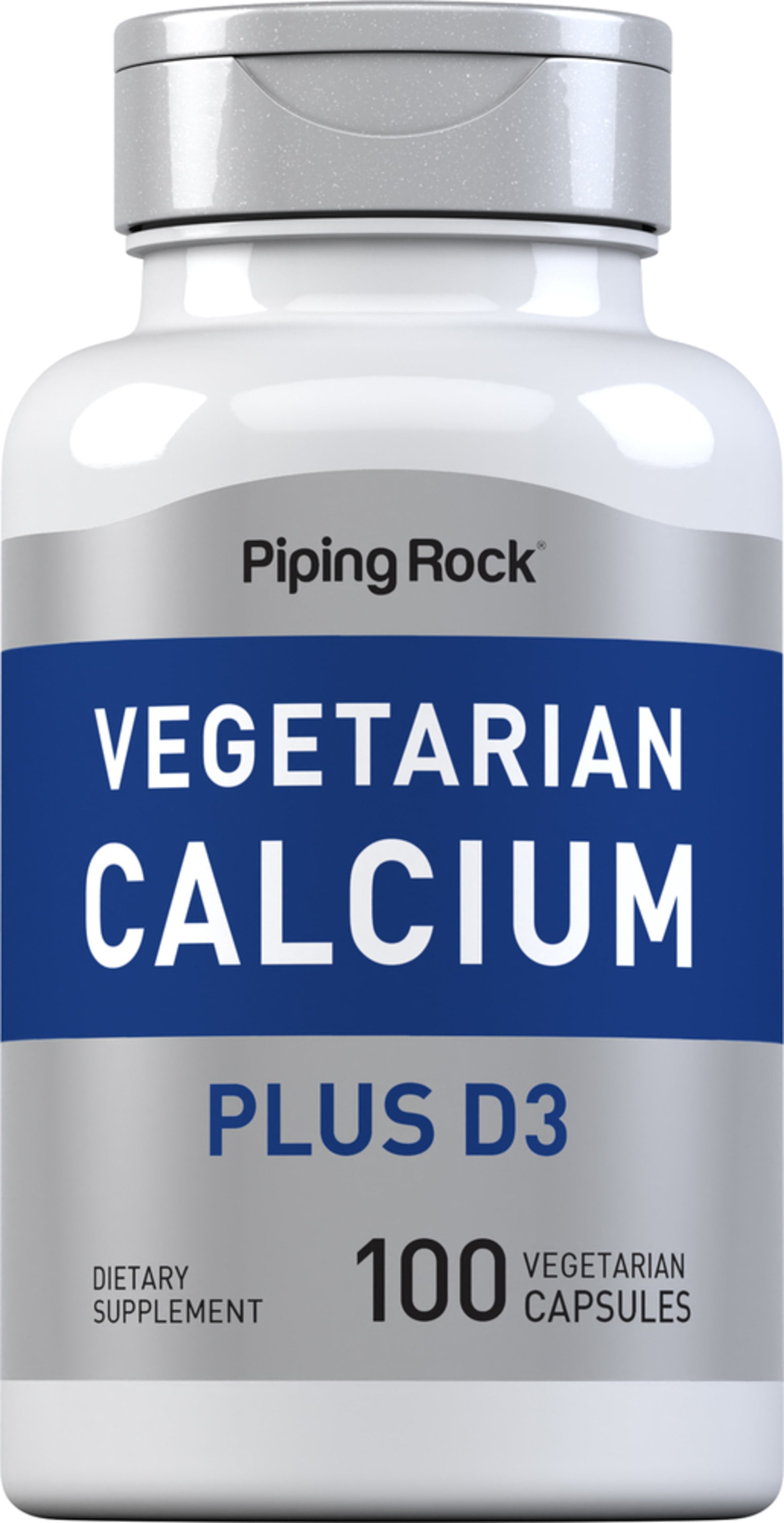 Calcium Supplement with Vitamin D3 | 100 Capsules | Vegetarian, Non-GMO ...