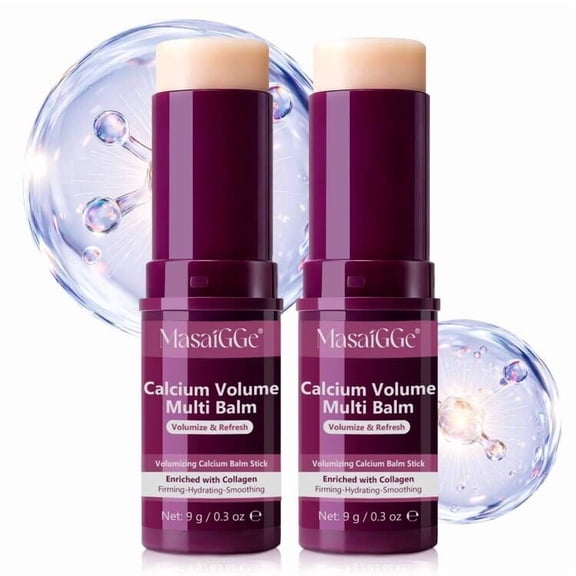 Calcium Volume Multi Balm 2 Pack, Under Eye Balm for Eye Wrinkles & Visible Dark Circles, 0.3 oz Each