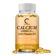 Calcium with Vitamin D3, 1200 MG Calcium Supplement 120Ct by GPGP