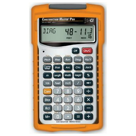 Calculated Industries 4065 Master Pro Construction Calculator, With Case & Batteries - Quantity 6