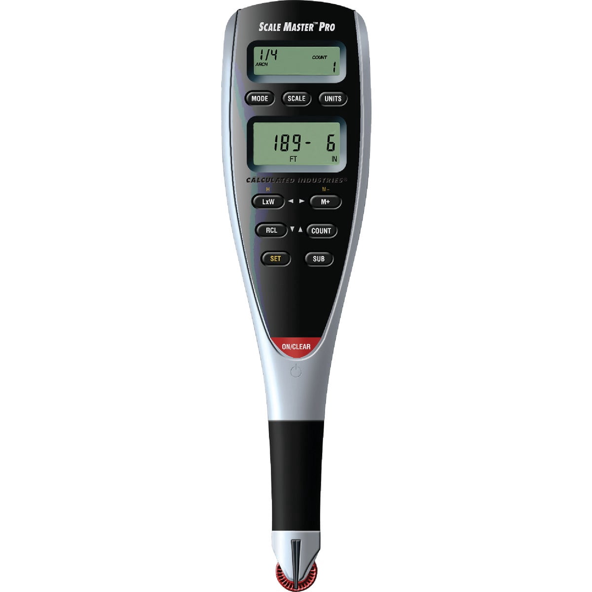 Calculated Industries Scale Master Pro Digital Plan Measure Tool - 72 Built-In Scales, Gray — Residential Use, Standard Application